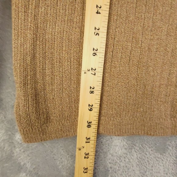 Eddie Bauer Men Sweater Pullover V Neck Cable Knit Long Sleeve Brown L - Picture 4 of 10